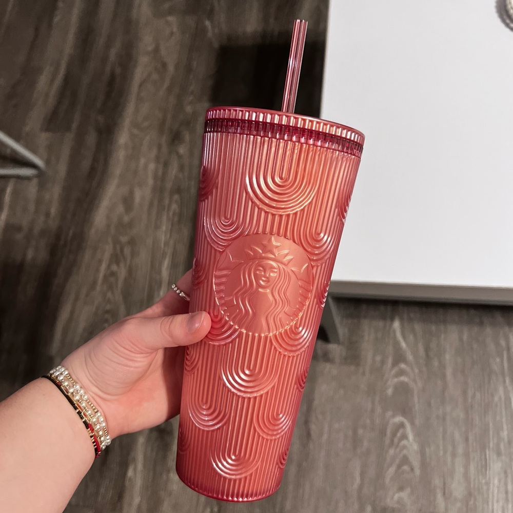 COPY - Starbucks Pink Pearl Shell Mermaid Scales Tumbler